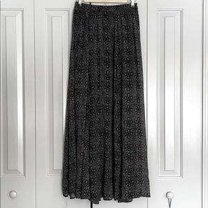 Abercrombie sheer patterned maxi skirt with slit